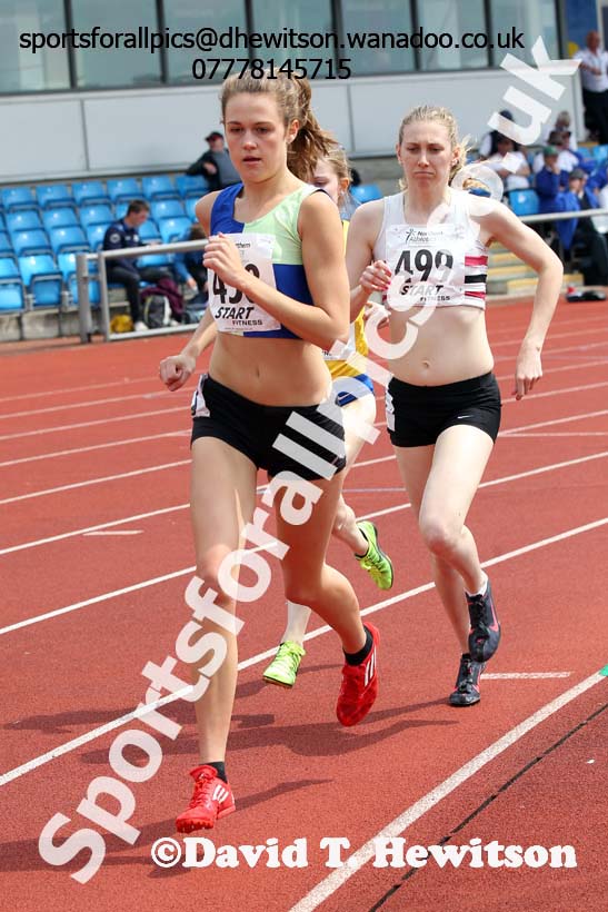 Womens  under-20s 1500 metres, Northern Senior and Under-20s Track and Field Champs., Manchester. Photo: David T. Hewitson/Sports for All Pics